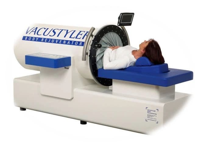 Aparatul Weyergans Vacustyler — camera în care intră partea de jos a corpului